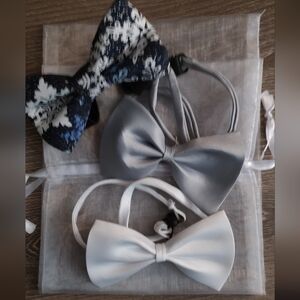 3 puppy l/kitty bowties